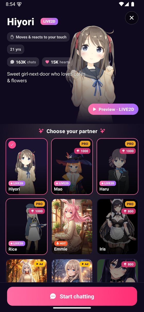 Choosing a companion in TrueMate